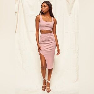 Lulus Set For Life Ribbed Bodycon Two-Piece Dress